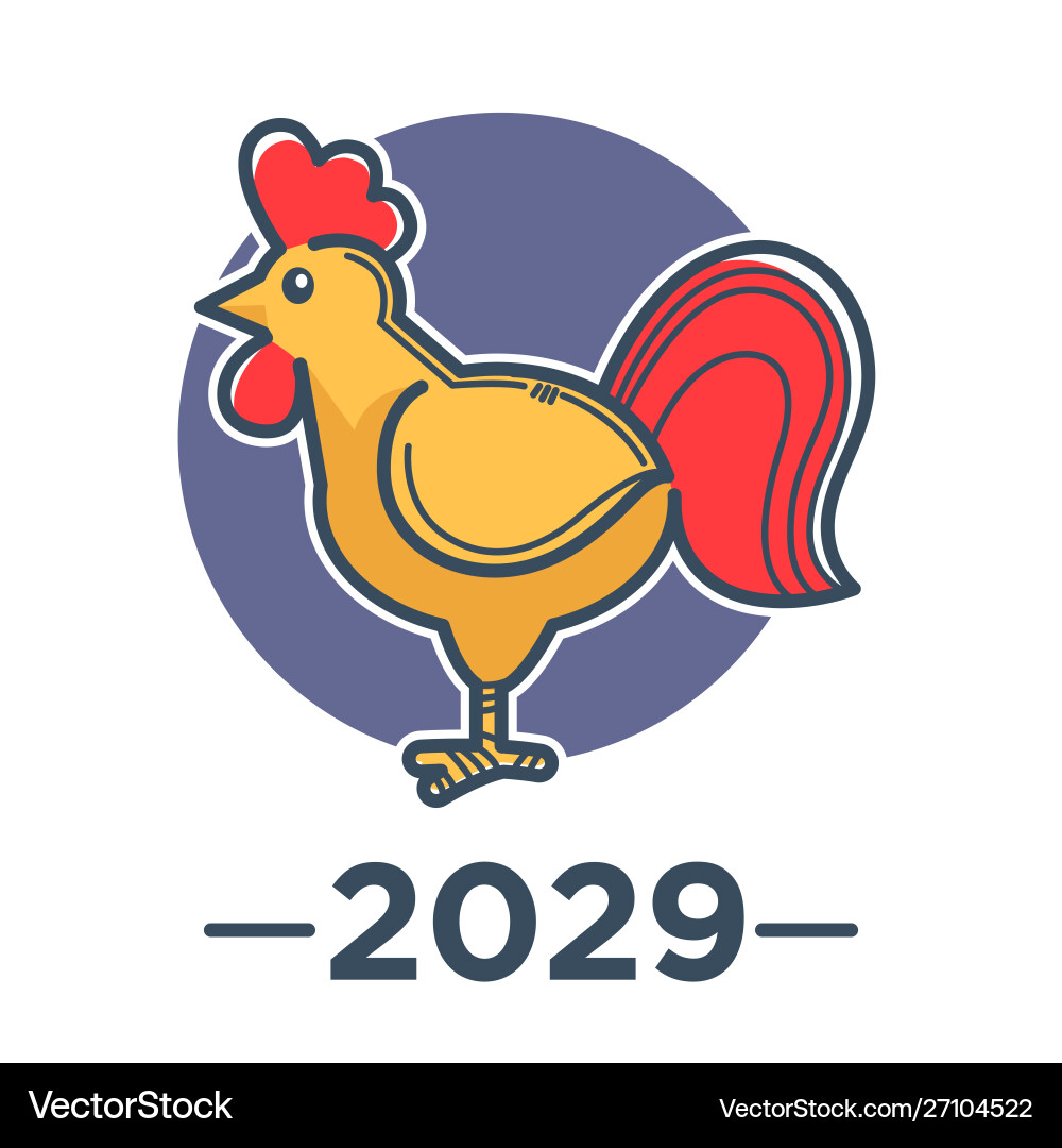 Rooster or cock zodiac sign chinese horoscope Rooster or cock zodiac sign chinese horoscope vector image