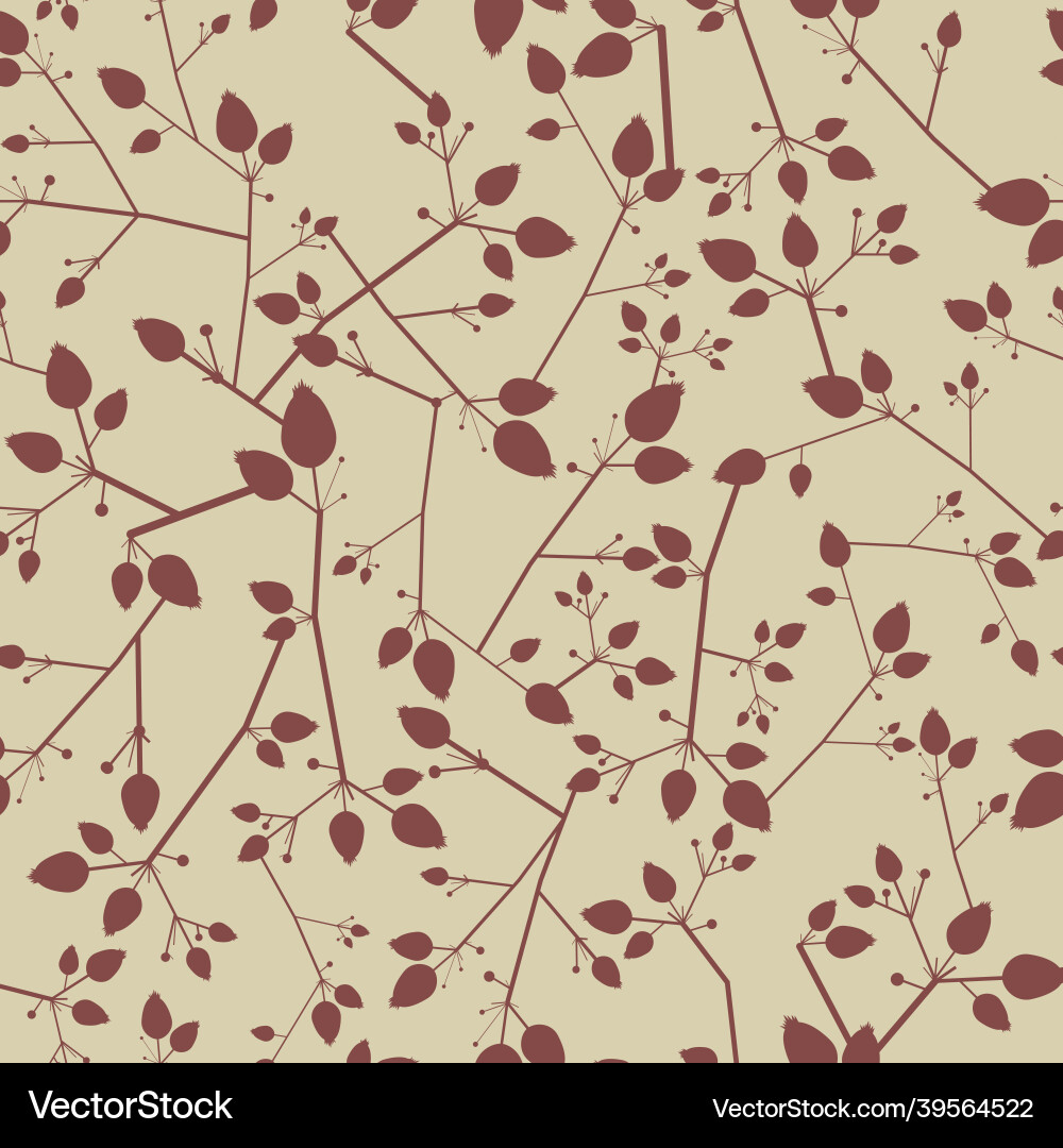 Seamless pattern with a motif of branches Seamless pattern with a motif of branches vector image