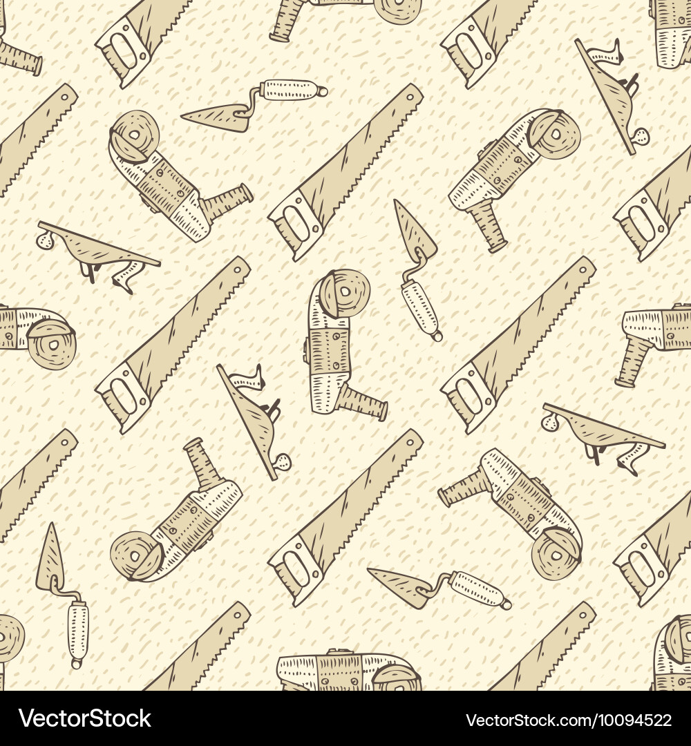 Seamless pattern with tools vector image