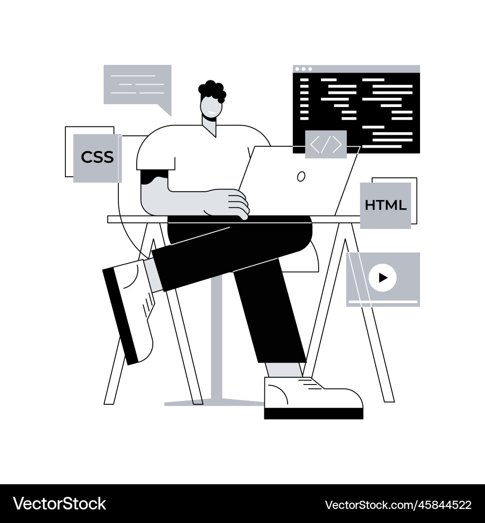 Web development abstract concept Web development abstract concept vector image