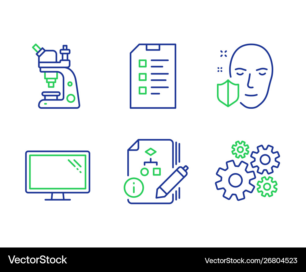 Algorithm Gesichtsschutz und Checkliste Icons Set Algorithm Gesichtsschutz und Checkliste Icons Set vektorbild
