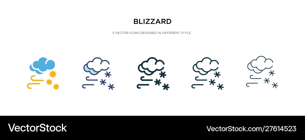 Blizzard icon in different style two colored Blizzard icon in different style two colored Vector Image