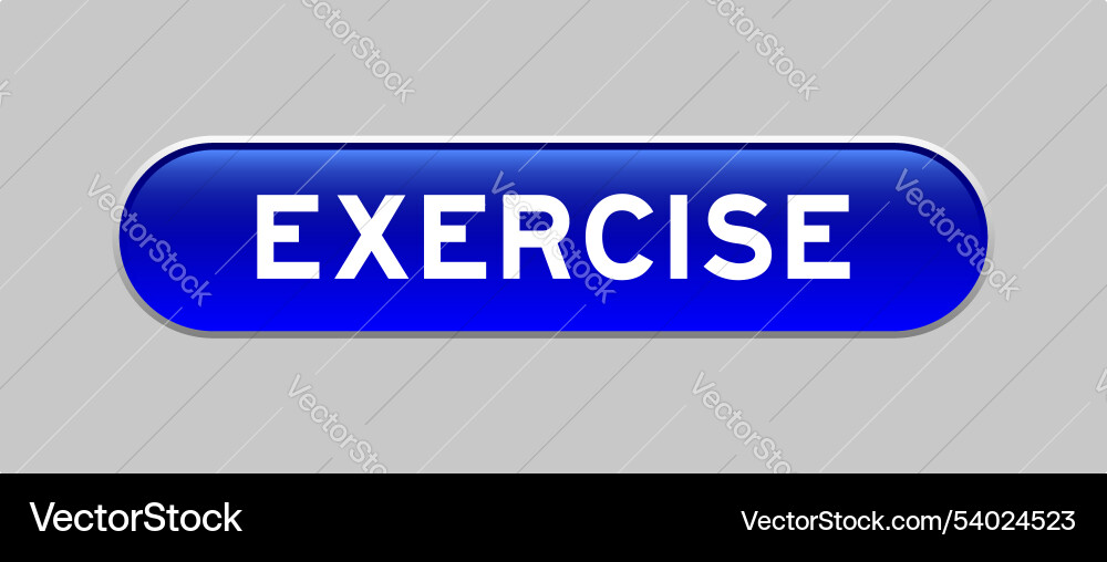 Blue color capsule shape button with word Blue color capsule shape button with word Vector Image