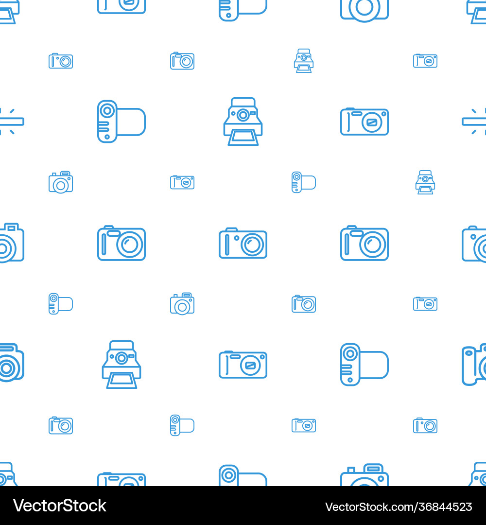 Capture icons pattern seamless white background vector image