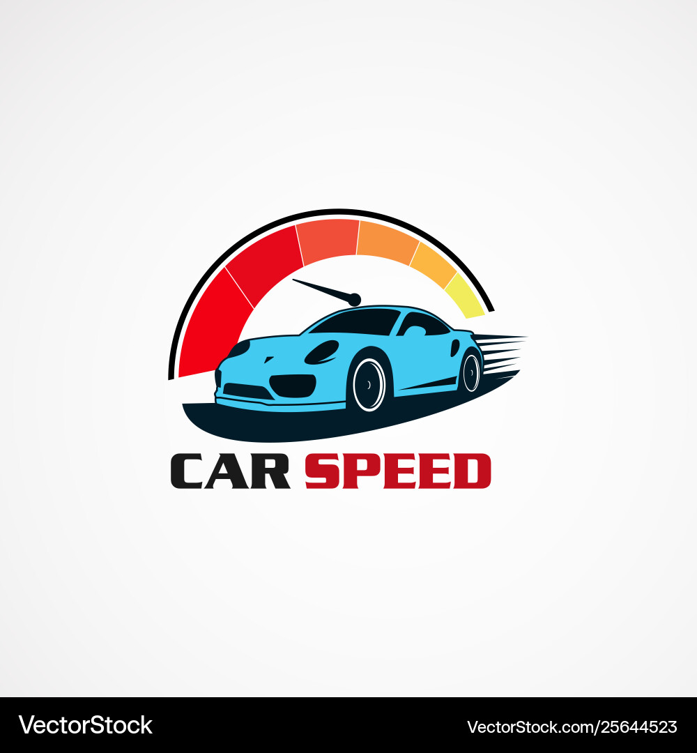 Car speed performance logo icon element Car speed performance logo icon element vector image