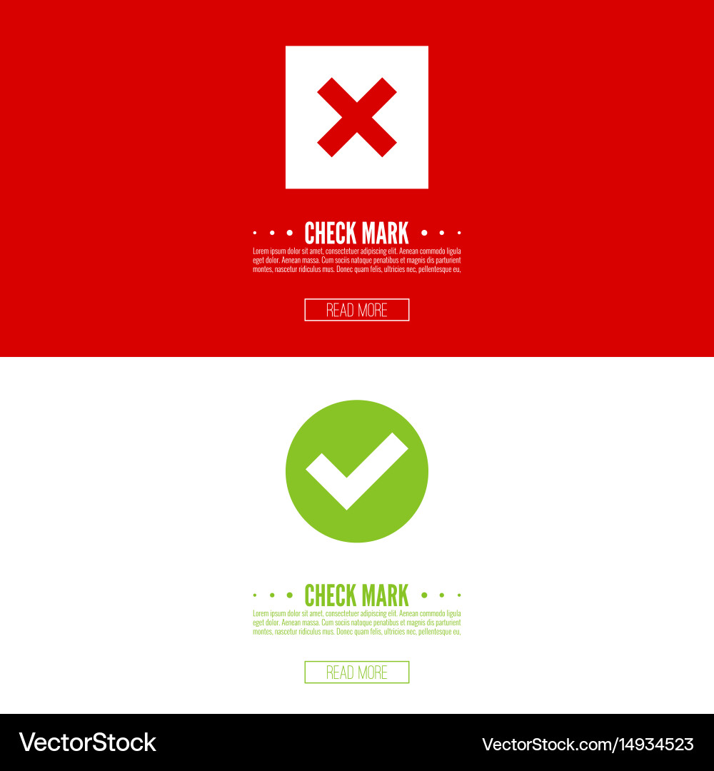 Checkmark Buttons Set Vector Image