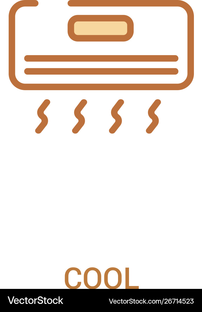 Cool concept 2 colored icon simple line element Cool concept 2 colored icon simple line element vector image