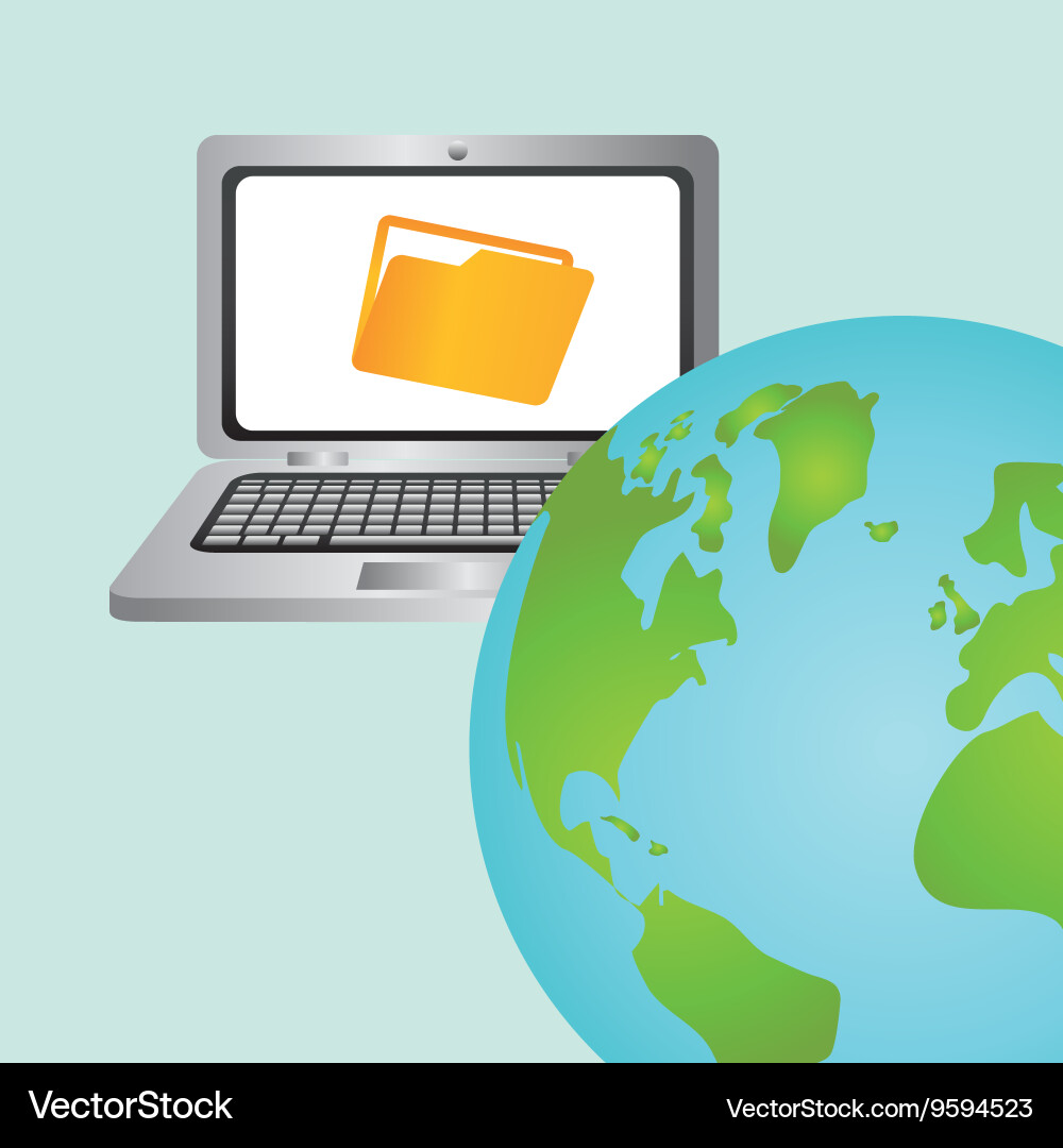 Data center cloud computing technology concept vector image