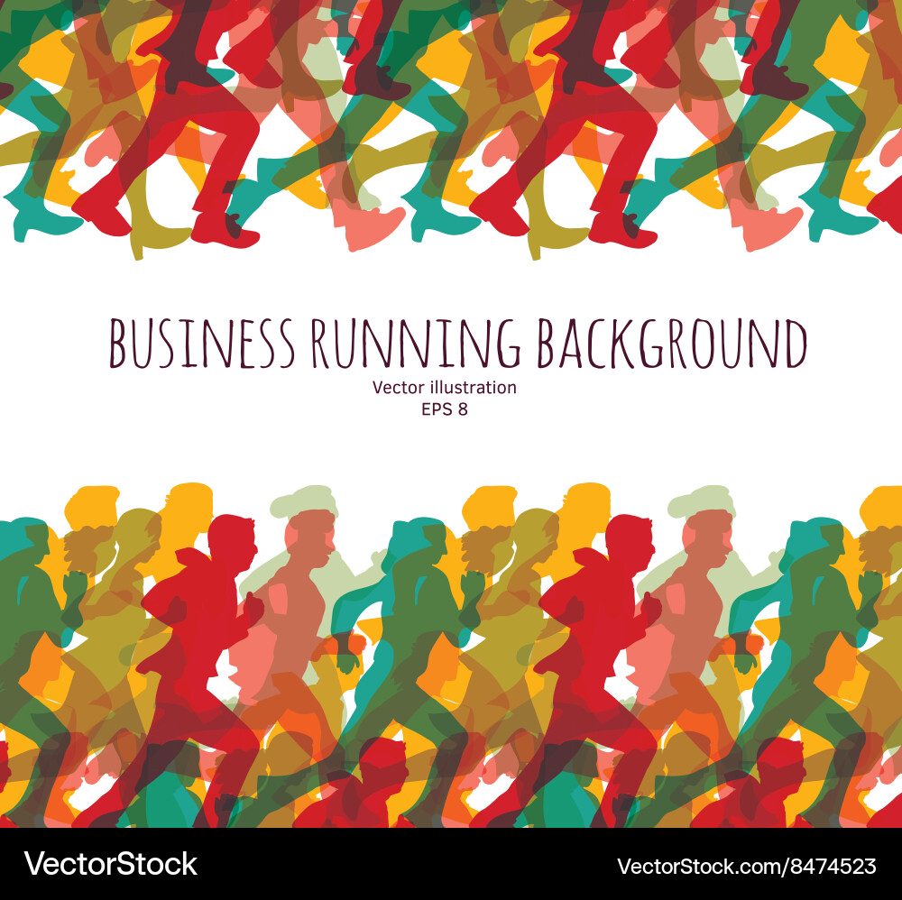 Dynamic Crowd Running Background vector image