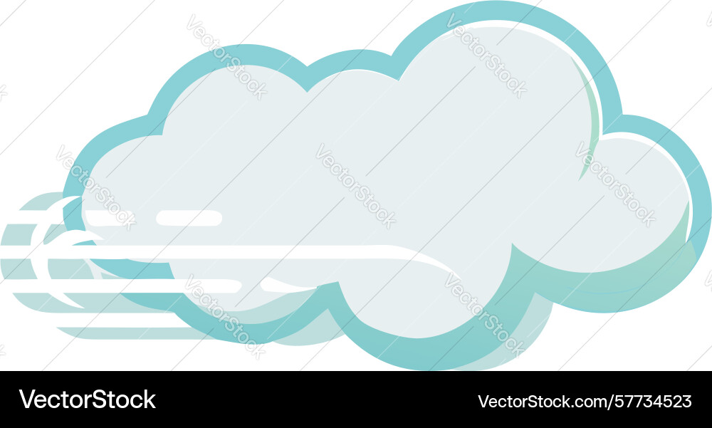 Fast cloud computing icon for speed design vector image