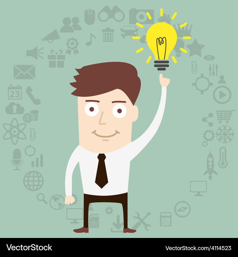 Idea cartoon Royalty Free Vector Image - VectorStock