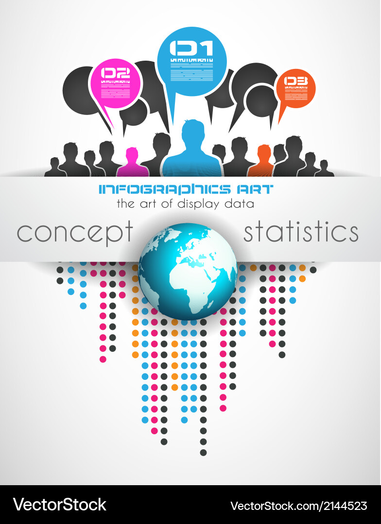 Infographics concept to display your data vector image