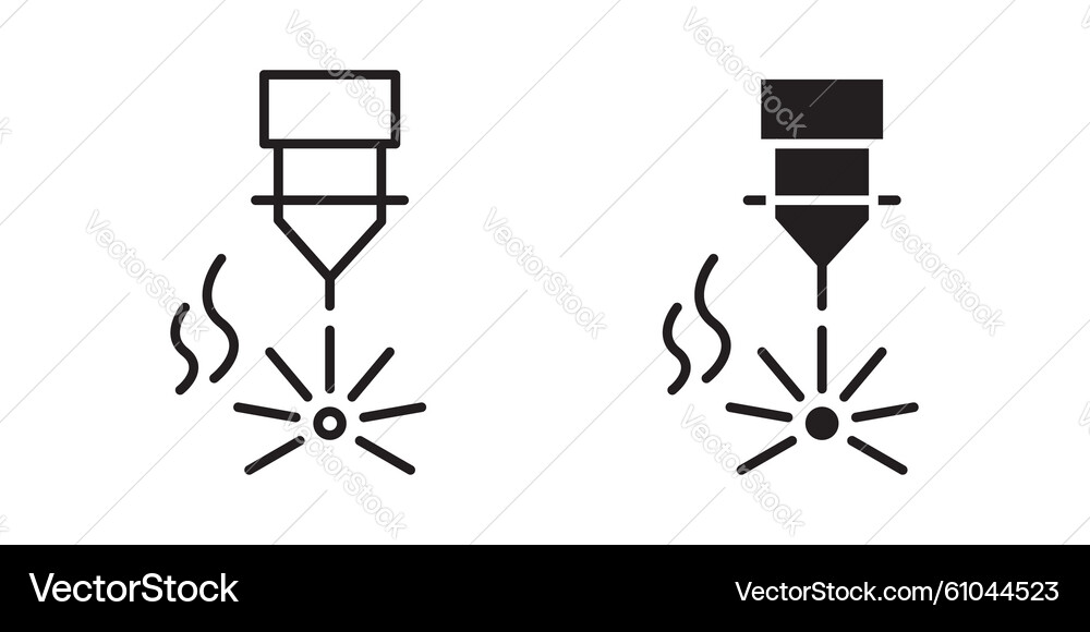 Laser Cutting Machine Icon – Royalty-Free Vector | VectorStock