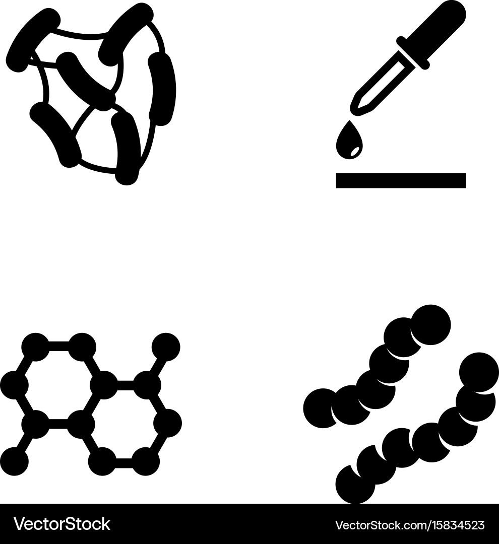 Microbe laboratory experiment simple related Vector Image