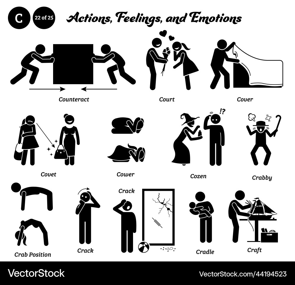 Stickfigur Menschen Menschen Menschen Action Gefühle Stickfigur Menschen Menschen Menschen Action Gefühle vektorbild