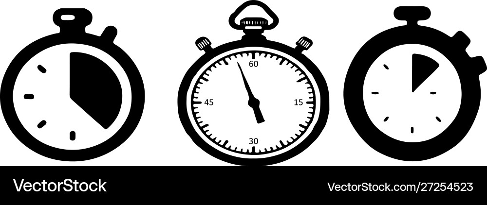 Timer icon on color background vector image