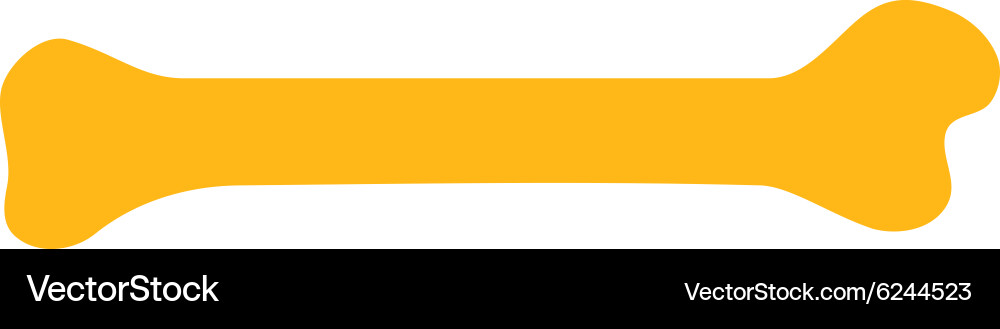 Yellow Bone Icon Vector Image