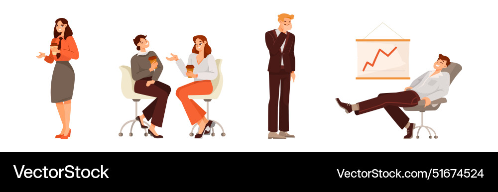 Cheerful man and woman office worker Cheerful man and woman office worker vector image