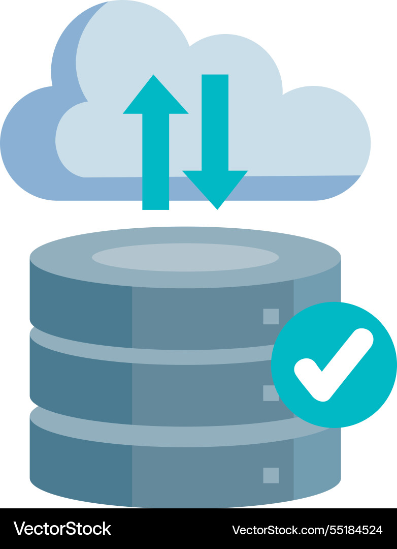 Cloud database icon vector image