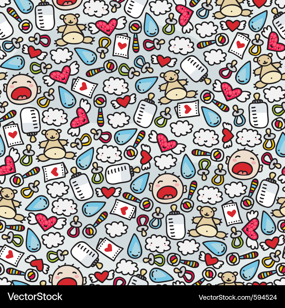 Cute Baby Background Vector Image