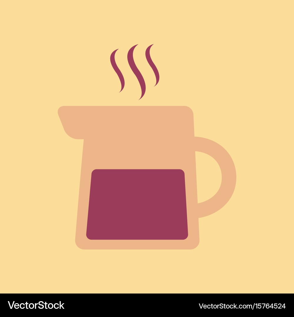 Flat icon on background coffee machine maker Vector Image