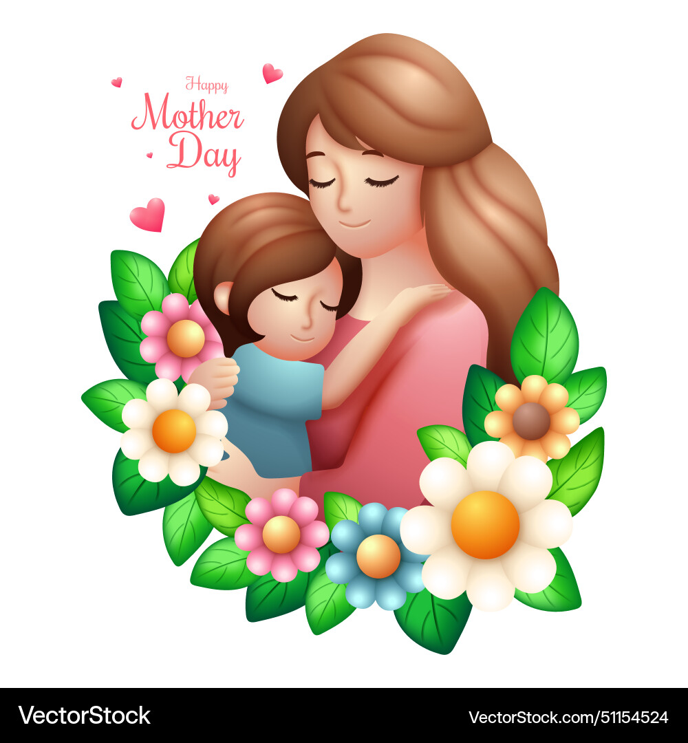 Happy mothers day clipart Happy mothers day clipart vector image