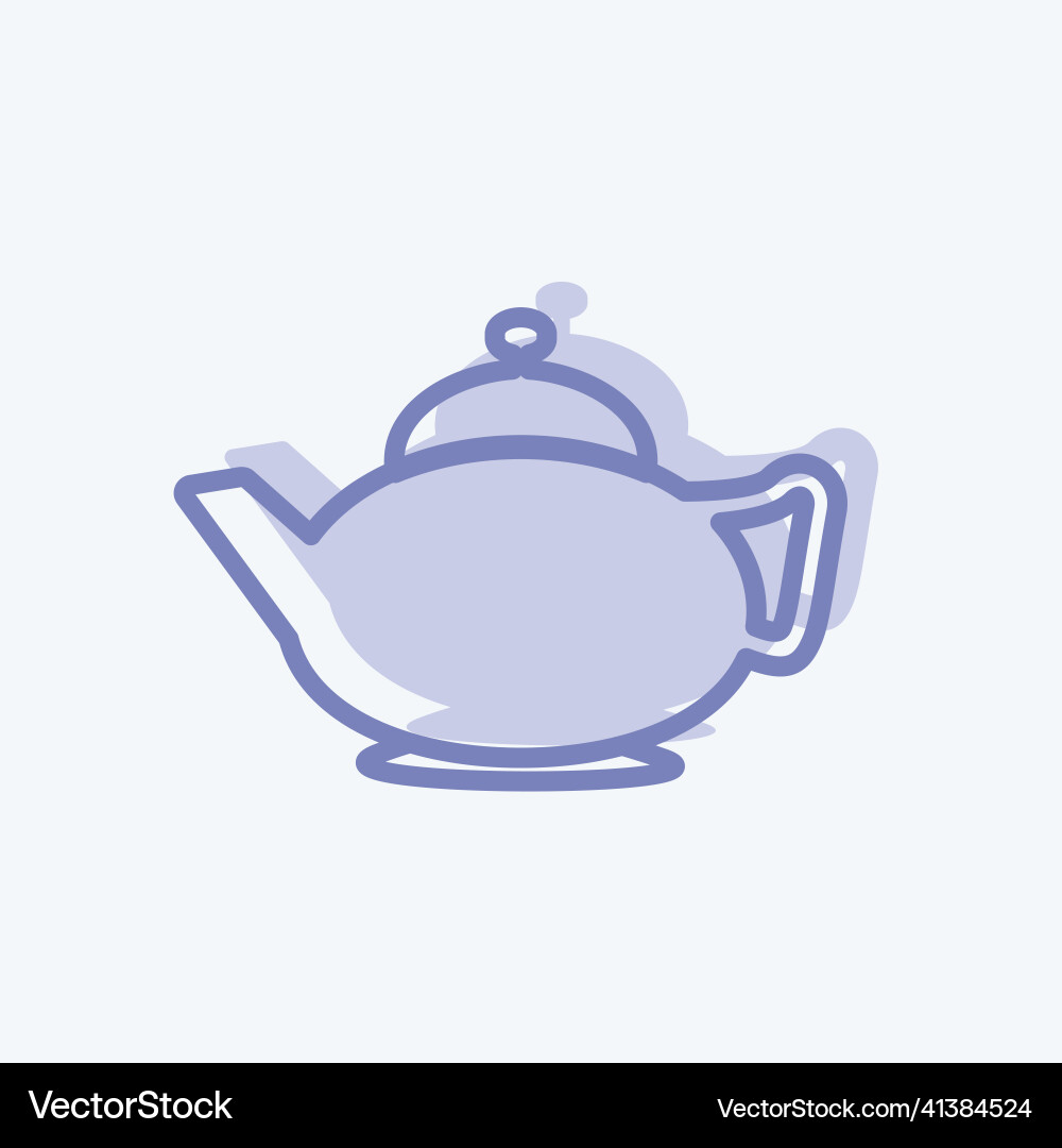 Icon arabic tea - two tone style simple Vector Image