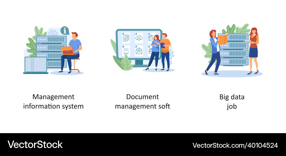 Information collection and analysis abstract Vector Image