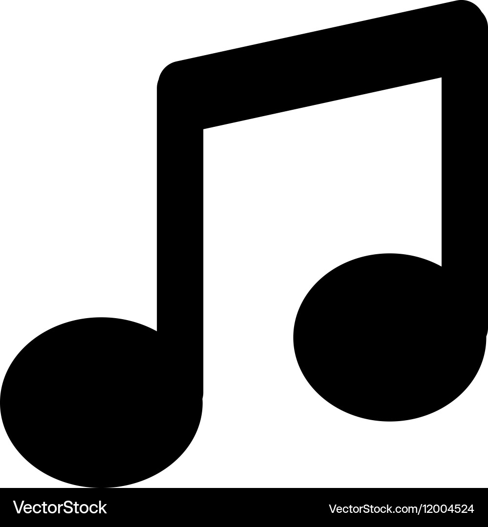 Music notes icon flat Royalty Free Vector Image