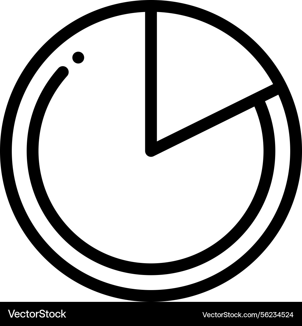 Pie chart icon thin linear style design isolated Pie chart icon thin linear style design isolated vector image
