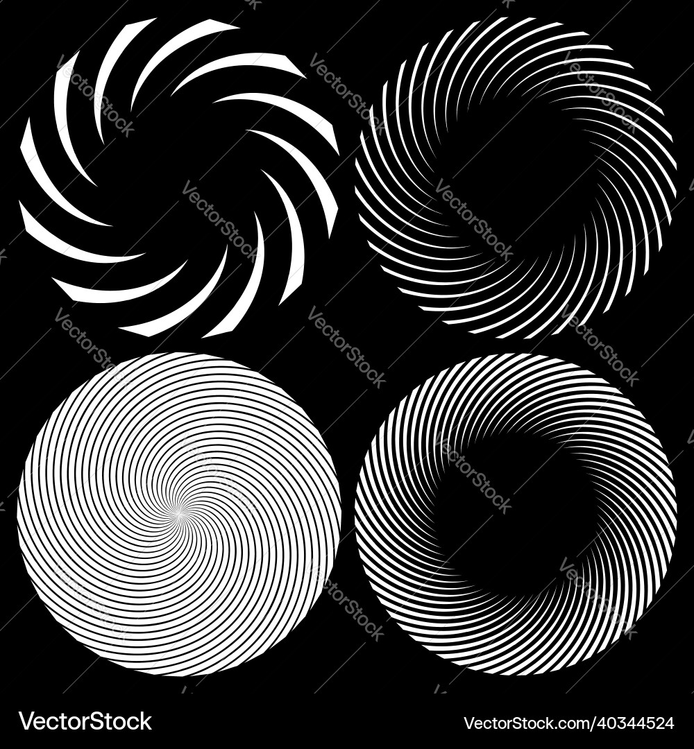 Spiral swirl twirl element cochlear vortex Vector Image
