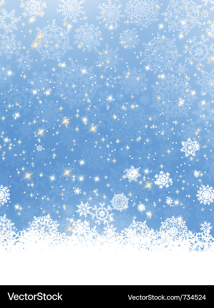 Winter Snowflake Background Vector Image
