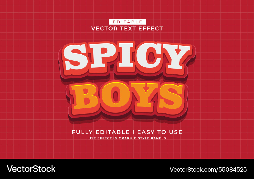 3d editable text effect typography style template 3d editable text effect typography style template vector image