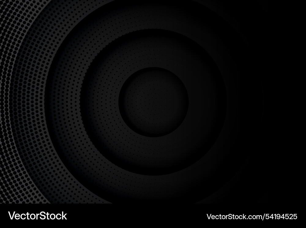 Abstract black background with halftone pattern vector image