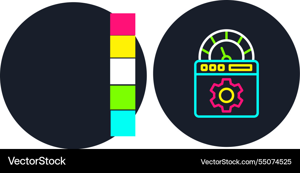 Bandwidth line multi color icon Vector Image