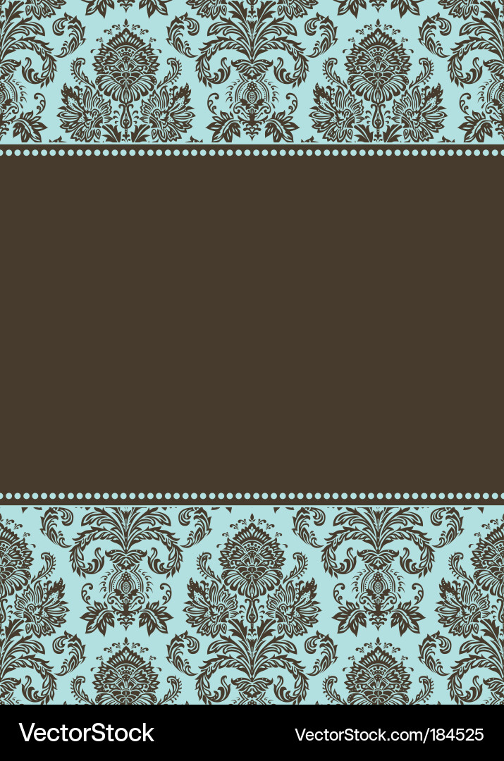 Damask Frame Pattern Vector Image
