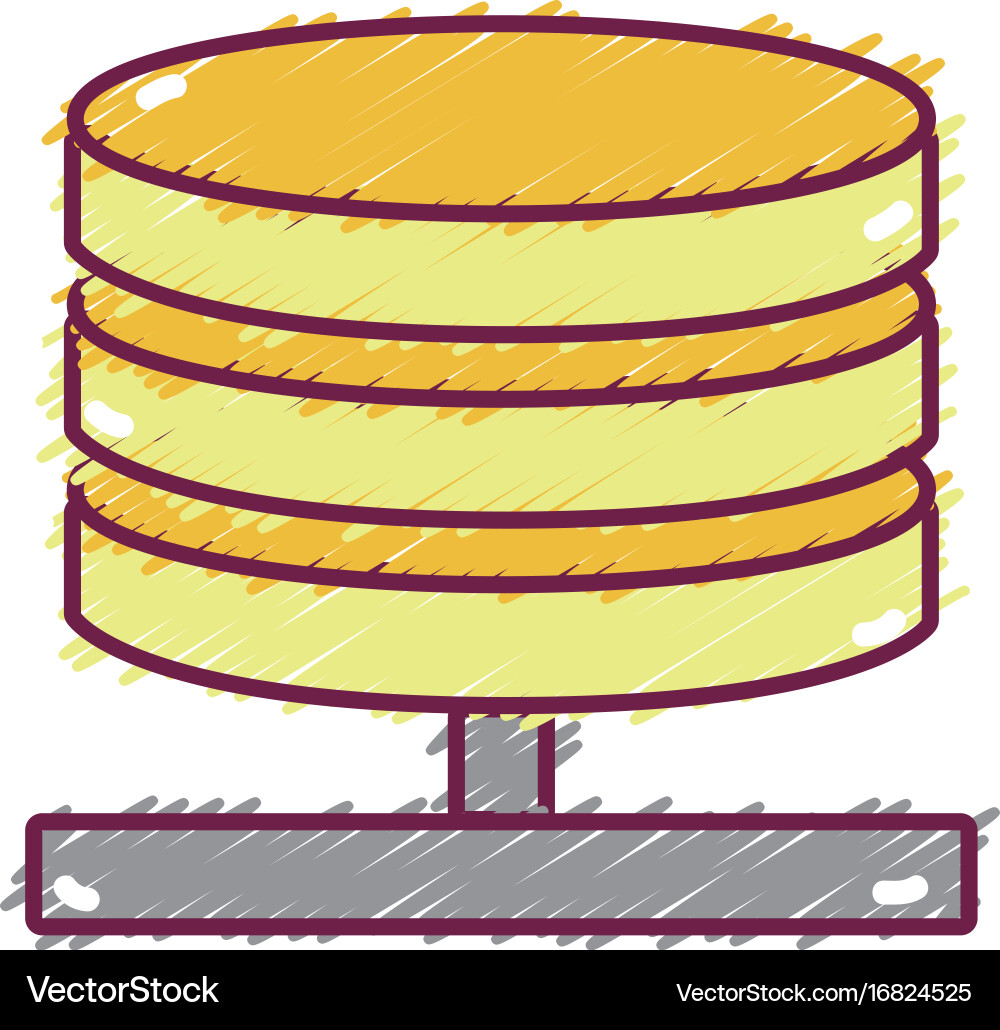 Database technology to server connection Vector Image