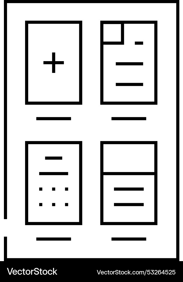 Document templates technical writer line icon Vector Image