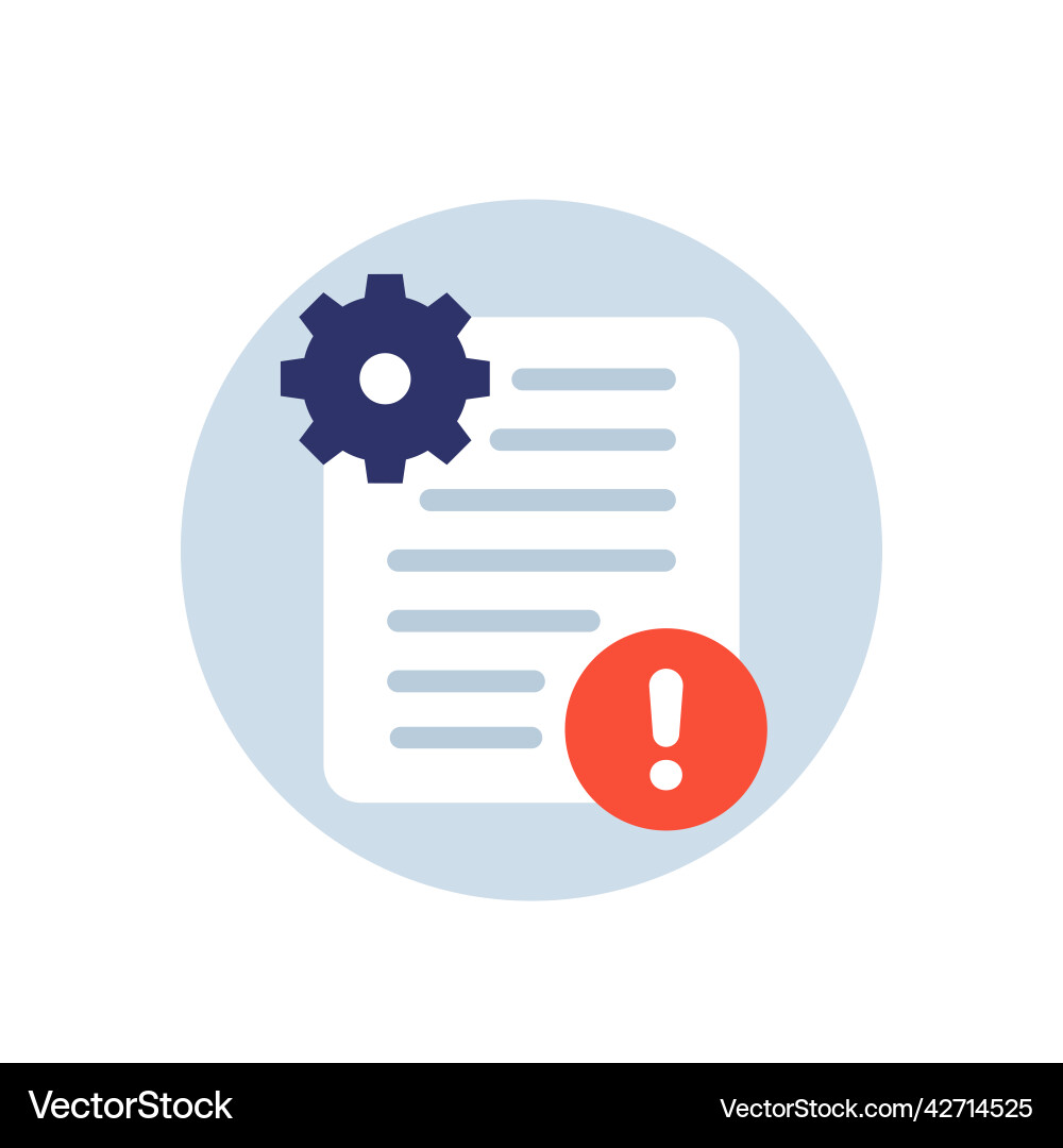 Error report or failed test icon vector image