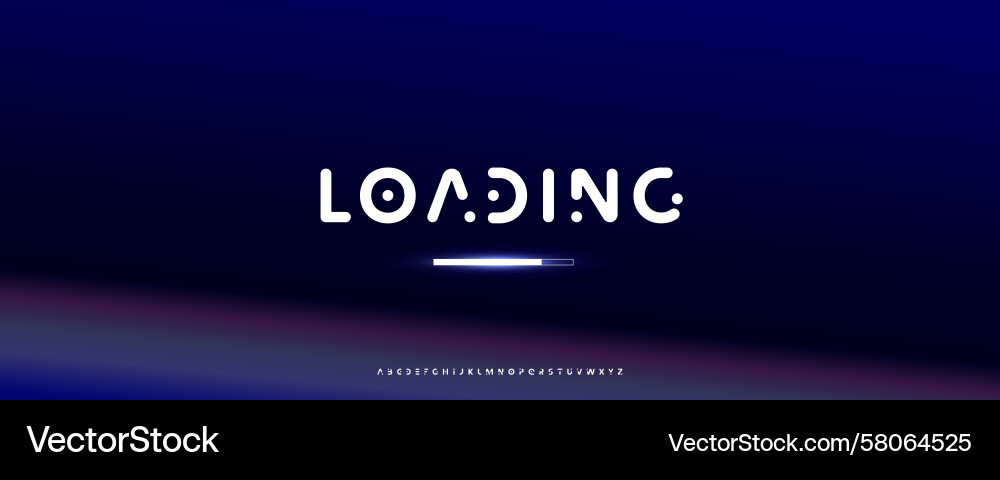 Futuristic Data Loading UI Vector Image