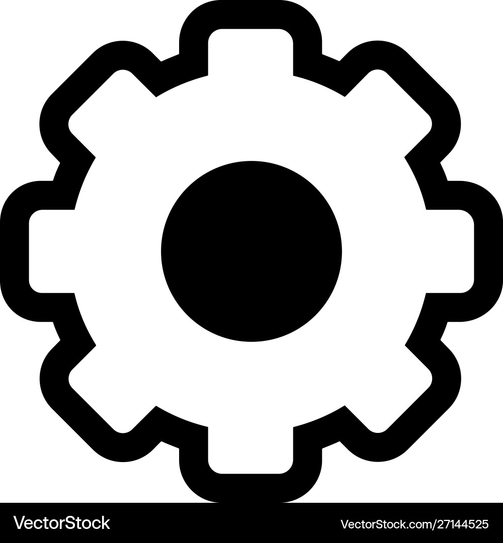Gear icon web settings button Gear icon web settings button Vector Image