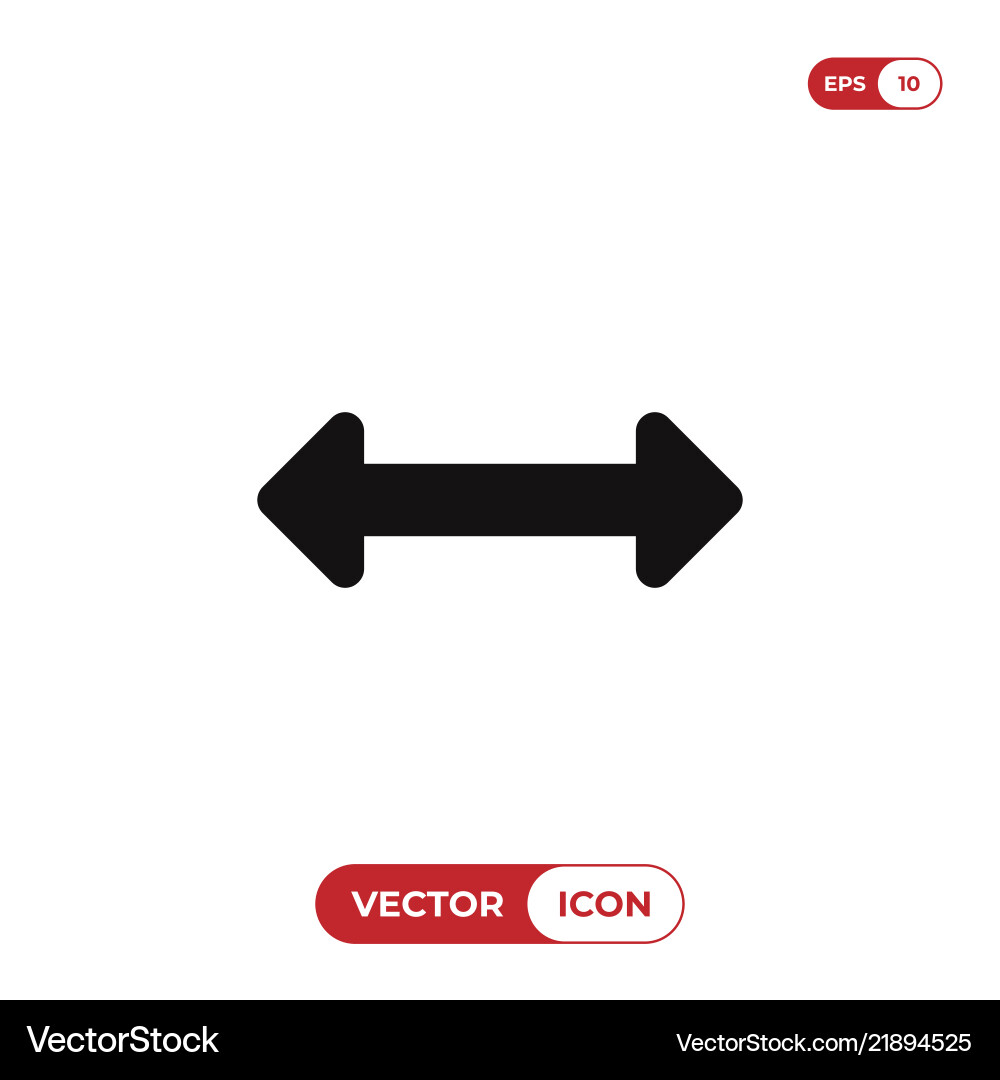 Horizontal resize option icon Horizontal resize option icon vector image
