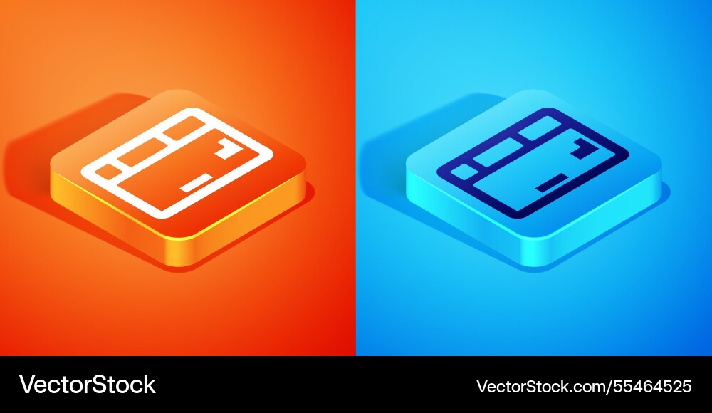 Isometric computer keyboard icon isolated Vector Image