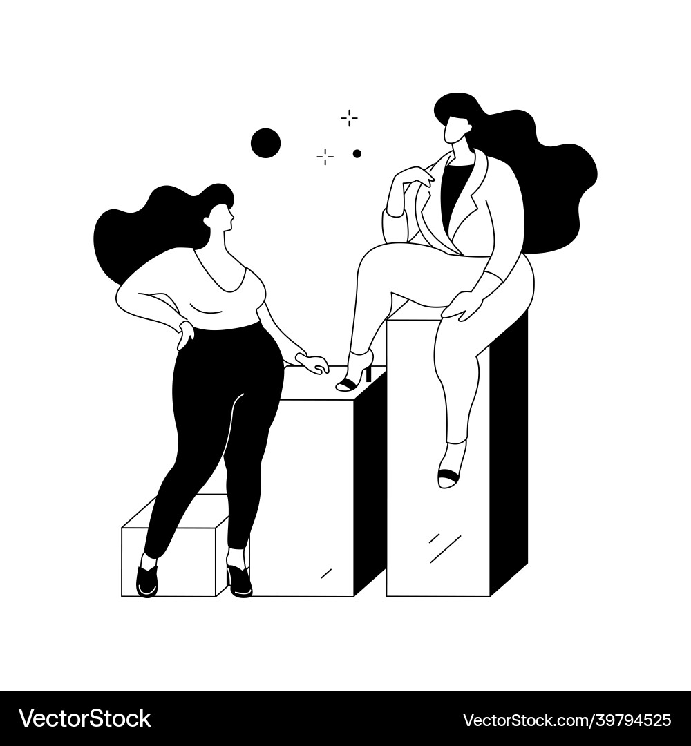 Plus size models abstract concept Plus size models abstract concept vector image