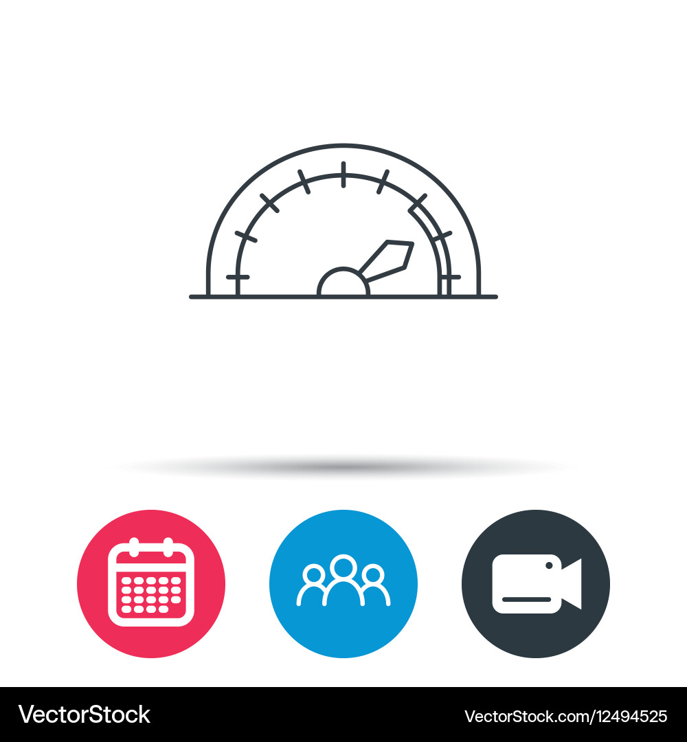 Speedometer icon speed tachometer with arrow vector image