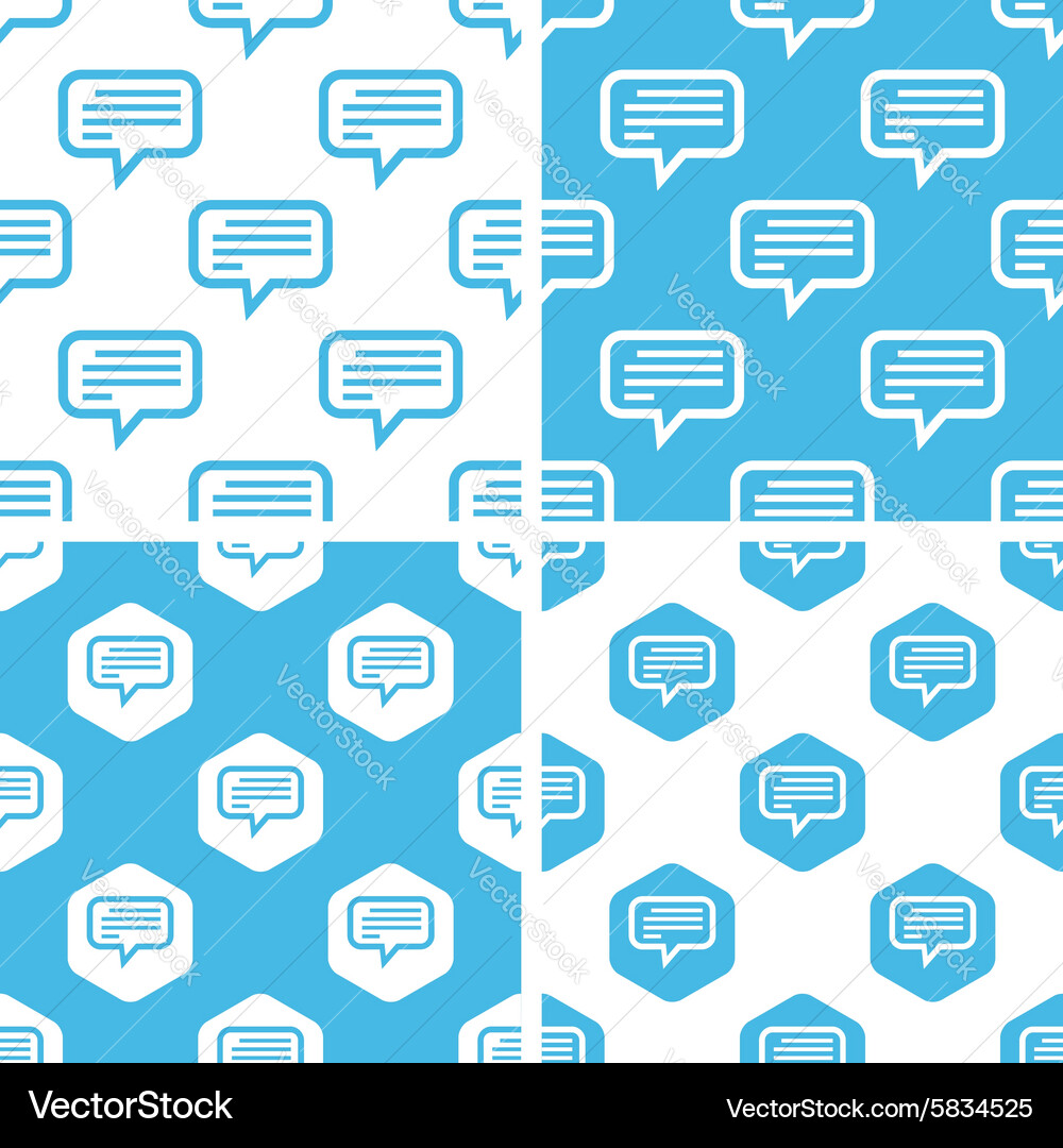 Text message patterns set vector image