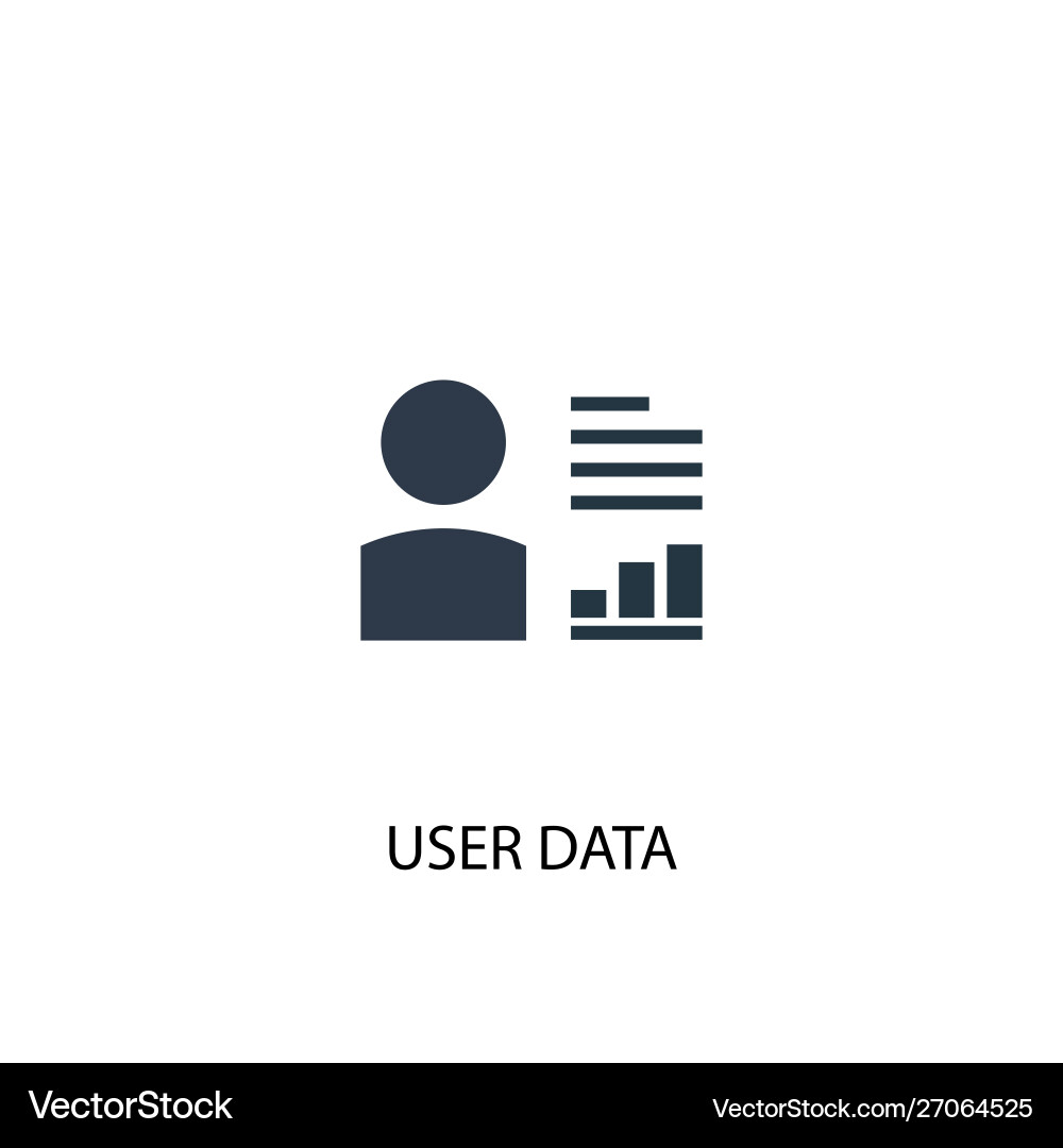 User data icon simple element vector image