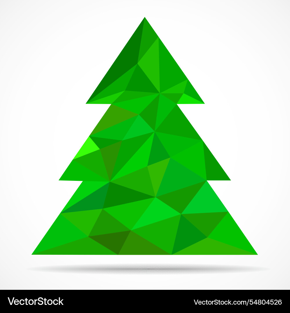 Abstract colorful christmas tree from triangles Abstract colorful christmas tree from triangles vector image