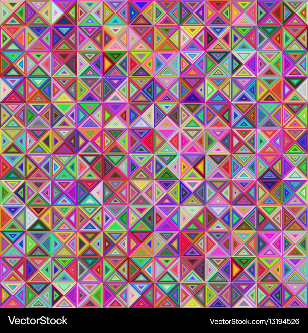 Abstract regular triangle mosaic background design vector image