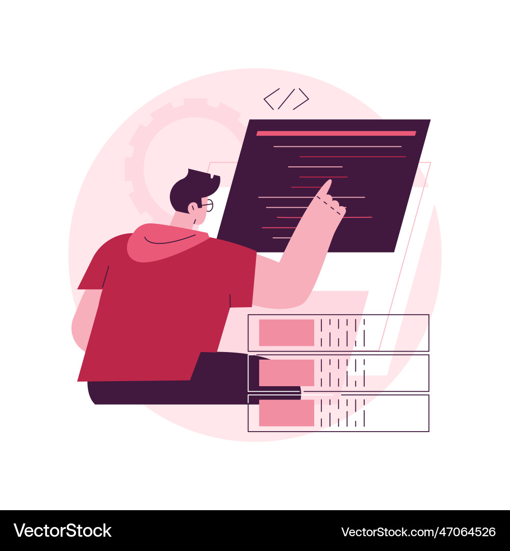 Big data developer abstract concept Big data developer abstract concept Vector Image